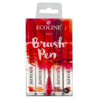 ECOLİNE BRUSHPEN KALEM SETİ FIRÇA UÇLU KIRMIZI TONLARI 5 RENK 11509903 2