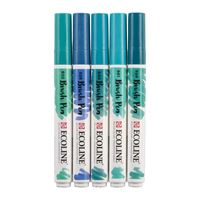 ECOLİNE BRUSHPEN KALEM SETİ FIRÇA UÇLU TURKUAZ TONLARI 5 RENK 11509909 1