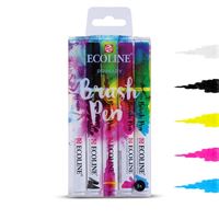 ECOLİNE BRUSHPEN KALEM SETİ FIRÇA UÇLU ANA RENKLER 5 RENK 11509900 1