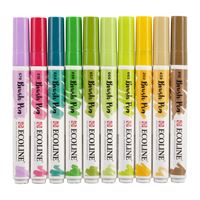ECOLİNE BRUSHPEN KALEM SETİ FIRÇA UÇLU BOTANİK 10 RENK 11509804 1