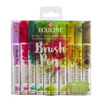 ECOLİNE BRUSHPEN KALEM SETİ FIRÇA UÇLU BOTANİK 10 RENK 11509804 2