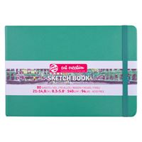 ART CREATİON ESKİZ DEFTERİ 21x14.8 DİKİŞLİ SERT KAPAK FOREST GREEN 140 GR LASTİKLİ 9314335M 1