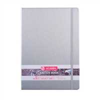 ART CREATİON ESKİZ DEFTERİ 21x29 DİKİŞLİ SERT KAPAK SİLVER 140 GR LASTİKLİ 9314043M 1