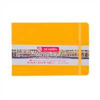 ART CREATİON ESKİZ DEFTERİ 21x14.8 DİKİŞLİ SERT KAPAK GOLDEN YELLOW 140 GR LASTİKLİ 9314115M 1