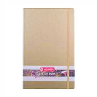 ART CREATİON ESKİZ DEFTERİ 9x14 DİKİŞLİ SERT KAPAK WHİTE GOLD 140 GR LASTİKLİ 9314141M 1