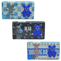 TAROS KALEM ÇANTASI 7647 3D COOL BEAR KABARTMALI GENİŞ FONKSİYONEL LÜKS ÇİFT BÖLMELİ 1