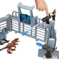 JURASSİC WORLD GYH43 OUTPOST CHAOS PLAYSET KARAKOLDA OYUN SET 4+ 2