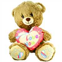 VARDEM PELÜŞ JH2324 KALPLİ AYI LOVE YOU 30 CM 6