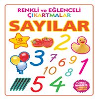 PARILTI ÇIKARTMA KİTABI RENKLİ VE EĞLENCELİ ÇIKARTMALAR SAYILAR (TÜRKÇE-İNGİLİZCE) 1