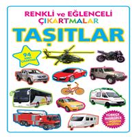 PARILTI ÇIKARTMA KİTABI RENKLİ VE EĞLENCELİ ÇIKARTMALAR TAŞITLAR (TÜRKÇE-İNGİLİZCE) 1