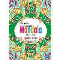 PARILTI MANDALA EĞLENCELİ BOYAMA KİTABI ÇOCUKLAR İÇİN YEŞİL 1