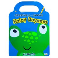 0-6 YAŞ BOYAMA KİTABI ÇIKARTMALI ÇANTALI KURBAĞA 1