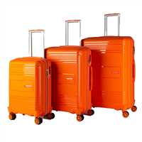 TRAVEL POLO VALİZ PP KIRILMAZ A1017 ORANJ 3 LÜ SET 1