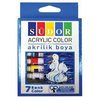 SÜDOR AKRİLİK BOYA TÜP 9 ML 7 RENK SD191 1