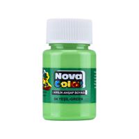NOVA COLOR AKRİLİK BOYA ŞİŞE 30 ML YEŞİL 12 Lİ NC-172 1