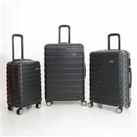 TRAVEL POLO - HUUP VALİZ ABS ANK1021 SİYAH 3 LÜ SET 1