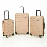 TRAVEL POLO - HUUP VALİZ ABS ANK1021 GOLD 3 LÜ SET 1