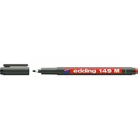 EDDİNG ASETAT KALEMİ 149 M KIRMIZI SİLGİLİ 10 LU 1