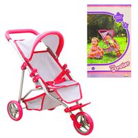 SUNMAN THE STROLLER 9326C BEBEK ARABASI PUSET METAL TENTELİ PEMBE-GRİ 3 TEKER 3+ 1