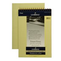 MEAD CAMBRİDGE BLOKNOT A4 ÜSTTEN SPİRALLİ KARTON KAPAK SARI 70 YP KARELİ 259880 1