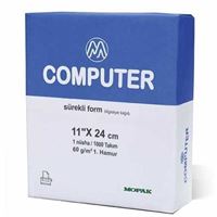 MOPAK 11x24 1 NÜSHA 60 GR BİLGİSAYAR KAĞIDI 1000 Lİ 2 PK 1