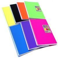 MYNOTE NEON DEFTER A4 PP KAPAK SPİRALLİ 120 YP ÇİZGİLİ 6 LI UC34120-Ç 1