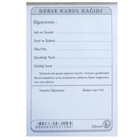 DİLMAN ÖĞRENCİ DERSE KABUL KAĞIDI 100 LÜ 6 PK 3129 1