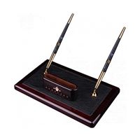 STEELPEN DOLMA KALEM & TÜKENMEZ MASA SETİ 44 AHŞAP DERİLİ KALIPLI 1