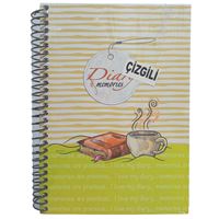 MCOLOR DEFTER DİARY 17x24 SERT KAPAK SPİRALLİ 100 YP ÇİZGİLİ 1