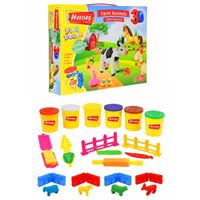 HEROES TOYS ERN-570 3D ÇİFTLİK HAYVANLARI OYUN HAMURU SETİ 1