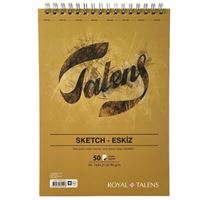 TALENS ESKİZ DEFTERİ A5 ÜSTTEN SPİRALLİ 90 GR 50 YP T090A550US 1