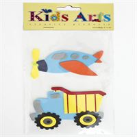 DOLPHİN KİDS ARTS EVA STİCKER ST-5253 UÇAK KAMYON 2 Lİ 1
