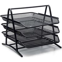 LACCO EVRAK RAFI METAL 3'LÜ SIYAH 433-1 1