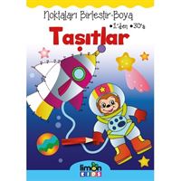 LİMON KİDS FAALİYET KİTABI NOKTALARI BİRLEŞTİR BOYA (1-30) TAŞITLAR 1