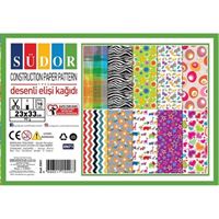 SÜDOR EL İŞİ KAĞIDI 23x33 DESENLİ 10 RENK EK01 1