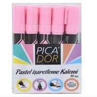 PİCADOR FOSFORLU KALEM PASTEL PEMBE 10 LU KX 084 1
