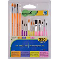 FANART ACADEMY FIRÇA SETİ 550 SET1 15 Lİ F-7550.S1 1
