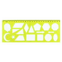 HATAS GEOMETRİK ŞEKİLLER ŞABLONU 25 CM 25 Lİ 02285 1