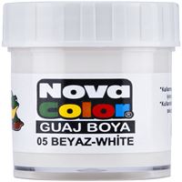 NOVA COLOR GUAJ BOYA ŞİŞE 25 ML BEYAZ 12 Lİ NC-107 1