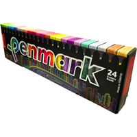PENMARK FOSFORLU KALEM SİMLİ-NEON-PASTEL 24 RENK SÜPER KUTU HS-505-24S 1