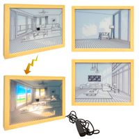 HUN BEST MASA LAMBASI RESİMLİ ÇERÇEVE 6-69 2 FARKLI IŞIK USB 1