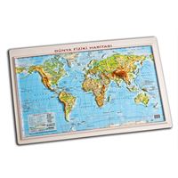 GÜRBÜZ KABARTMA HARİTA 35x50 DÜNYA FİZİKİ 1