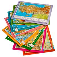 GÜRBÜZ KABARTMA HARİTA A4 TÜRKİYE ATLASI FİZİKİ 8 Lİ 1