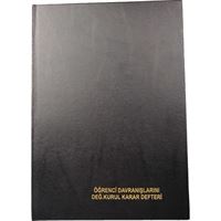 DİLMAN ÖĞRENCİ DAVRANIŞLARINI DEĞERLENDİRME KURUL KARAR DEFTERİ 5312 CİLTLİ 96 YP 1