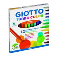 GİOTTO KEÇELİ KALEM TURBO COLOR 12 RENK 416000 1