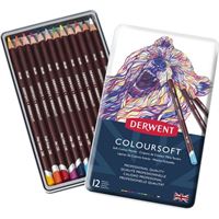 DERWENT COLOURSOFT KURUBOYA 12 RENK METAL KUTU DW0701026 1