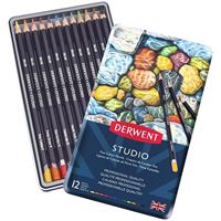 DERWENT STUDİO KURUBOYA 12 RENK METAL KUTU DW32196 1
