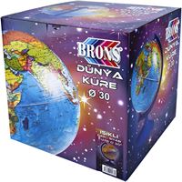 BRONS KÜRE IŞIKLI 30 CM SİYASİ-FİZİKİ BR-808 1