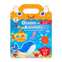 LİNO İLK STİCKER KİTABIM OCEAN ANİMALS TEKRAR TEKRAR KULLANILABİLEN LS-502 1