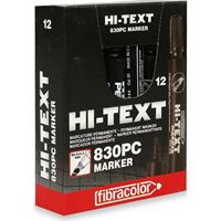 HI-TEXT MARKÖR KESİK UÇ 830-PC SİYAH 12 Lİ 1